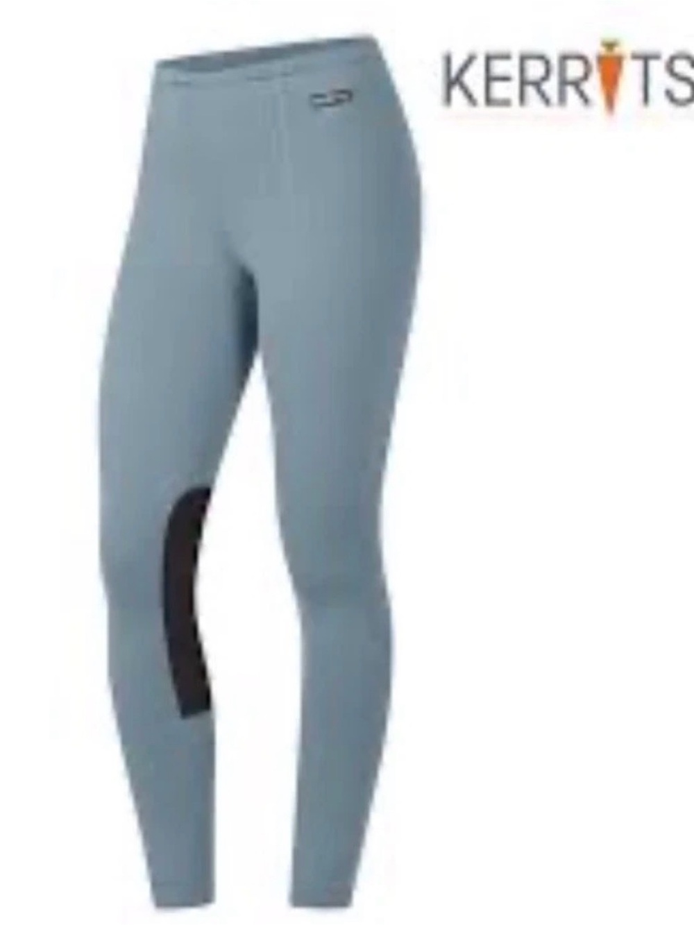 Kerrits Sky Blue Equestrian Tights with Black Knee Patch size L
